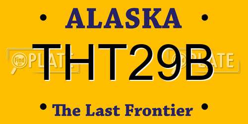 THT29B Alaska License Plate