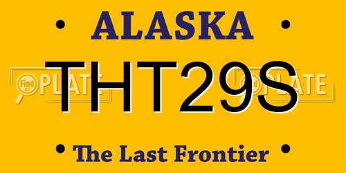 THT29S Alaska License Plate
