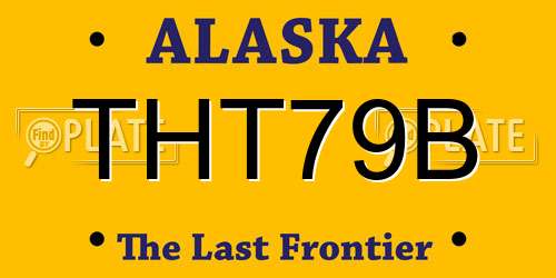 THT79B Alaska License Plate