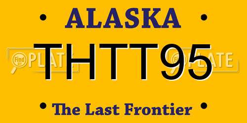 THTT95 Alaska License Plate
