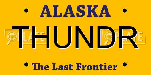 THUNDR Alaska License Plate
