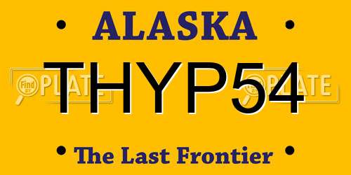 THYP54 Alaska License Plate