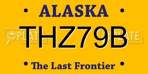 THZ79B Alaska License Plate