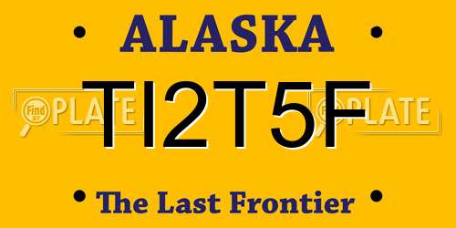TI2T5F Alaska License Plate