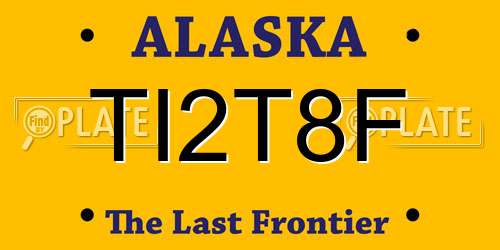 TI2T8F Alaska License Plate