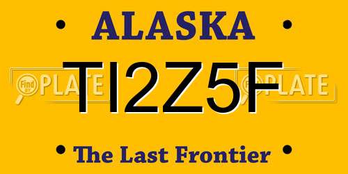TI2Z5F Alaska License Plate