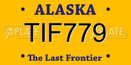 TIF779 Alaska License Plate