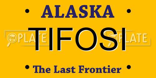 TIFOSI Alaska License Plate