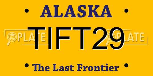 TIFT29 Alaska License Plate