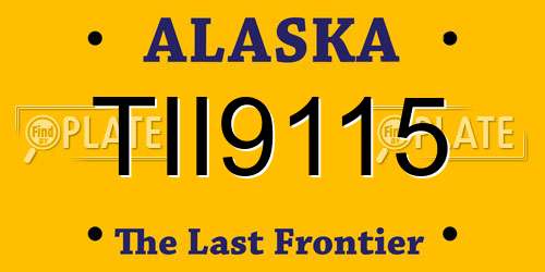 TII9115 Alaska License Plate