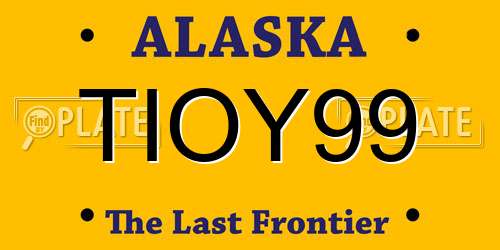 TIOY99 Alaska License Plate