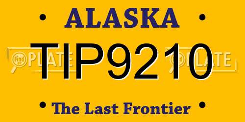 TIP9210 Alaska License Plate