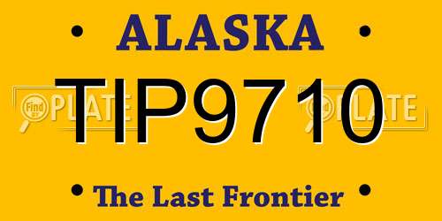 TIP9710 Alaska License Plate