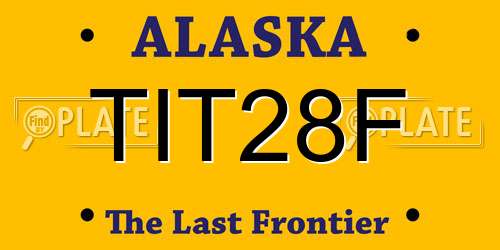 TIT28F Alaska License Plate