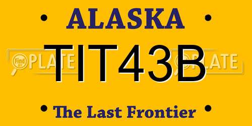 TIT43B Alaska License Plate