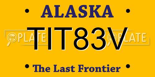 TIT83V Alaska License Plate