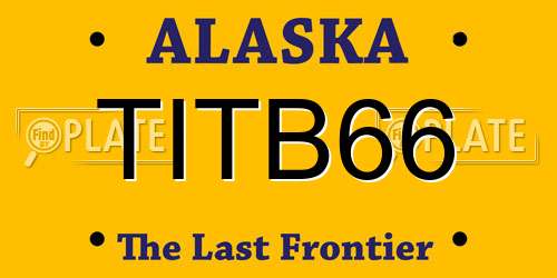 TITB66 Alaska License Plate
