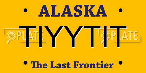 TIYYTIT Alaska License Plate