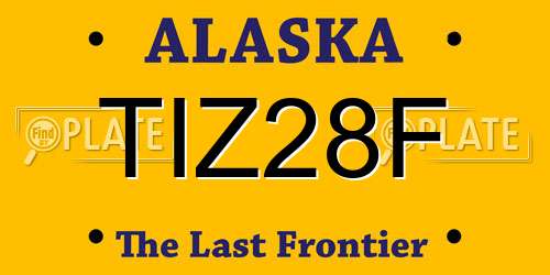 TIZ28F Alaska License Plate