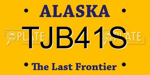 TJB41S Alaska License Plate