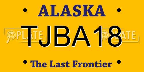 TJBA18 Alaska License Plate