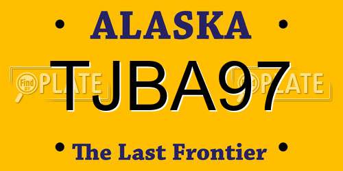 TJBA97 Alaska License Plate
