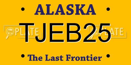 TJEB25 Alaska License Plate