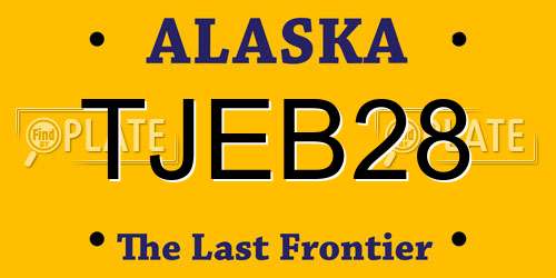 TJEB28 Alaska License Plate