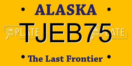 TJEB75 Alaska License Plate