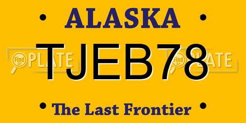 TJEB78 Alaska License Plate