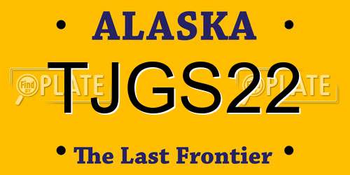 TJGS22 Alaska License Plate