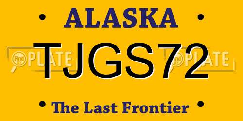 TJGS72 Alaska License Plate
