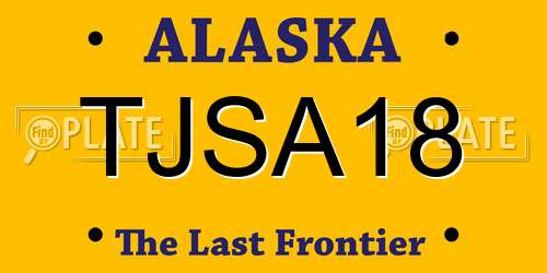 TJSA18 Alaska License Plate