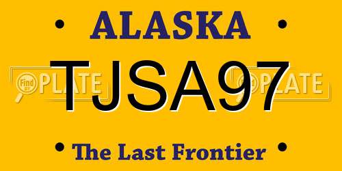 TJSA97 Alaska License Plate