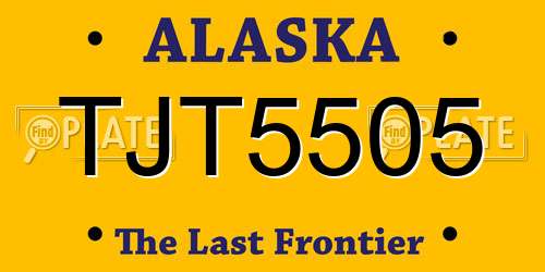 TJT5505 Alaska License Plate
