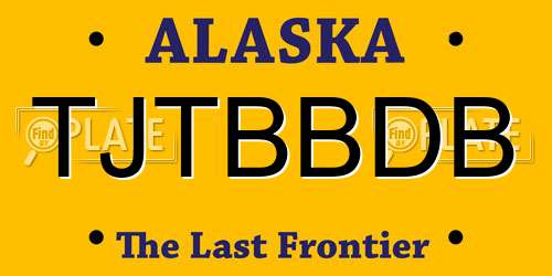 TJTBBDB Alaska License Plate