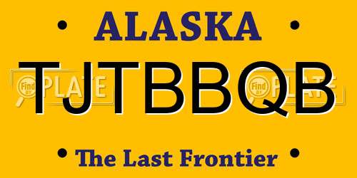 TJTBBQB Alaska License Plate