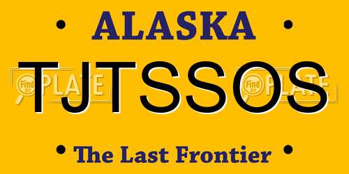 TJTSSOS Alaska License Plate