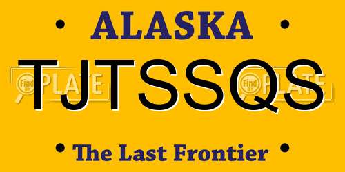TJTSSQS Alaska License Plate