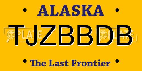 TJZBBDB Alaska License Plate