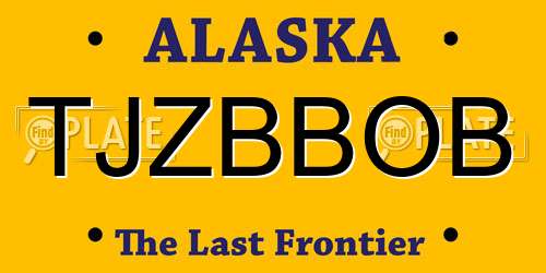 TJZBBOB Alaska License Plate