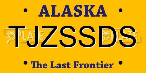 TJZSSDS Alaska License Plate