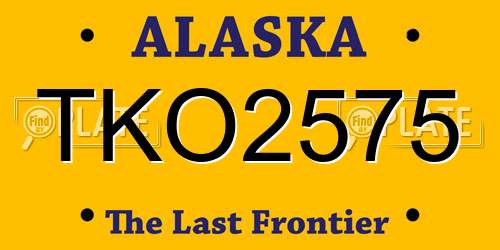 TKO2575 Alaska License Plate