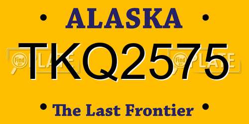 TKQ2575 Alaska License Plate