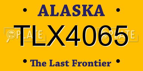 TLX4065 Alaska License Plate