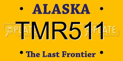 TMR511 Alaska License Plate