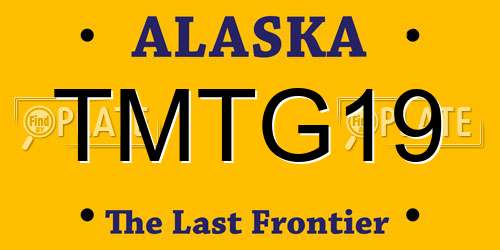 TMTG19 Alaska License Plate