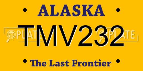 TMV232 Alaska License Plate