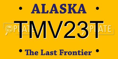 TMV23T Alaska License Plate