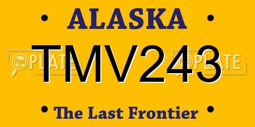 TMV243 Alaska License Plate